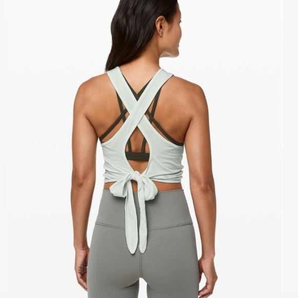 Lululemon Turn to Tie Wrap Tank Top Polar Ice Green - Picture 1 of 8